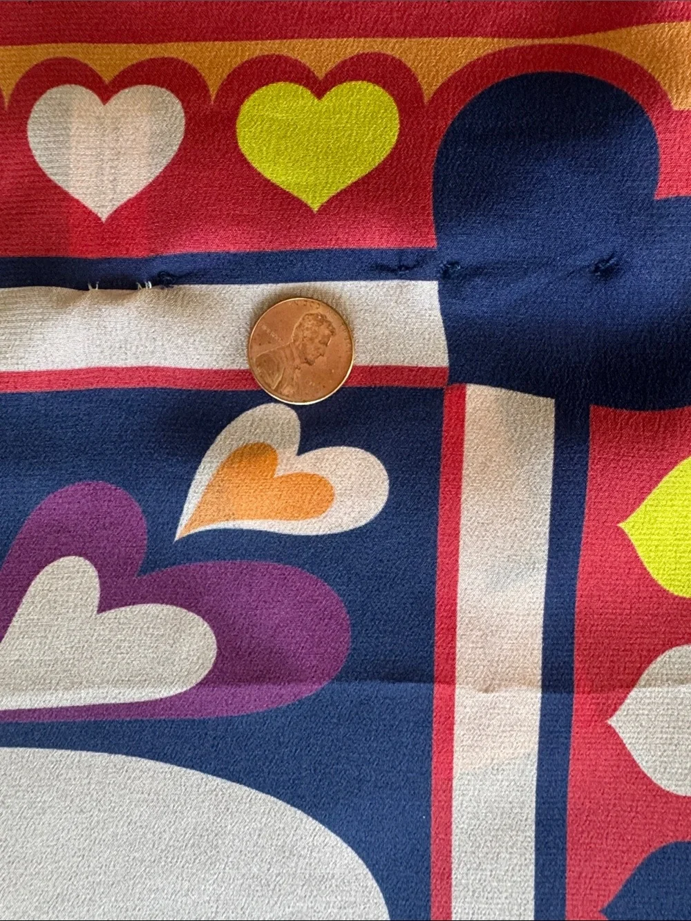Boutique Moschino Olive Oyl Heart Silk Scarf Psychedelic NWT